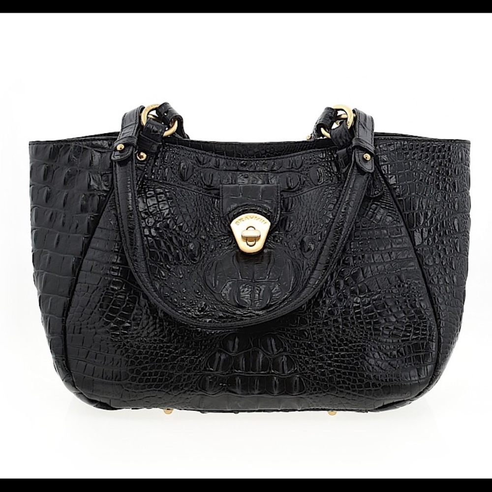 SOLD❗️Brahmin Croc Leather Tote